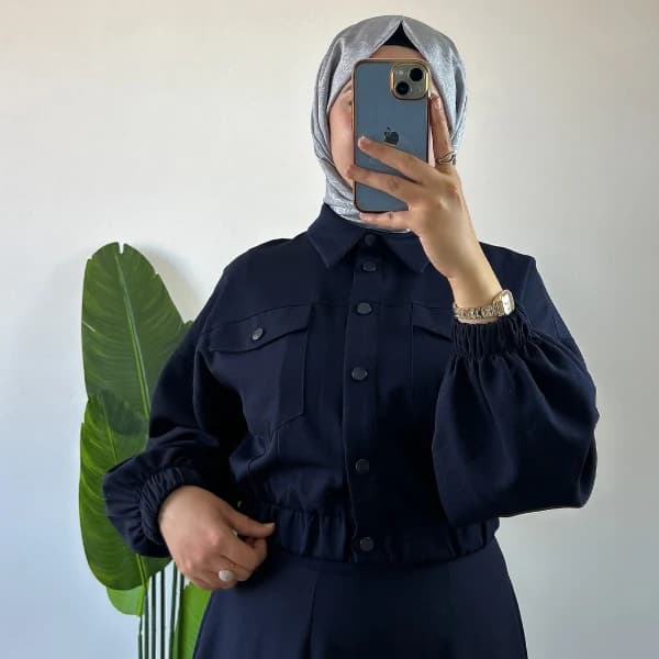 Bomber Ceketli Etekli Takım Lacivert