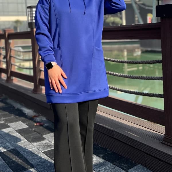 Boğazı Fermuar Detaylı Sweat Saks